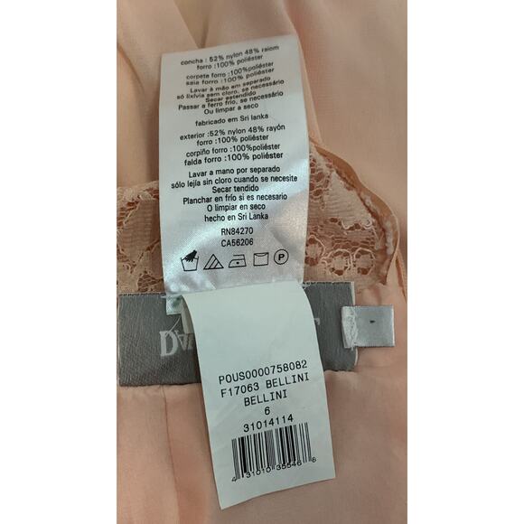 Davids Bridal Dress Womens 6 Bridesmaid One Shoulder Lace Chenille Maxi Dress - Picture 5 of 9